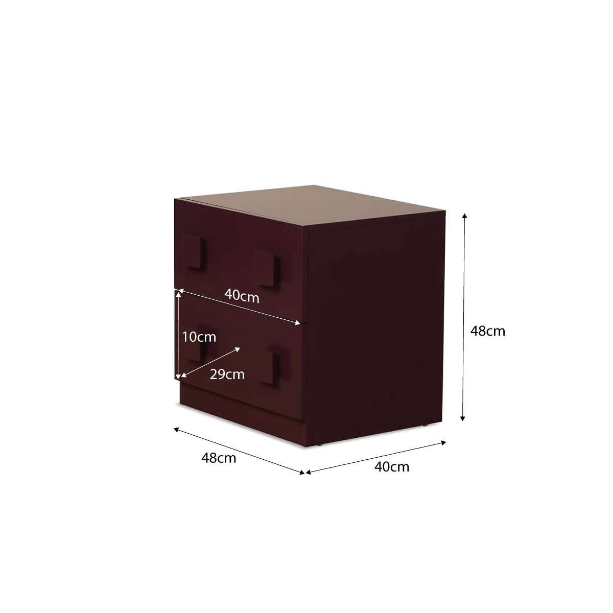 Kei Bedside Table - Plum - Mocka New Zealand