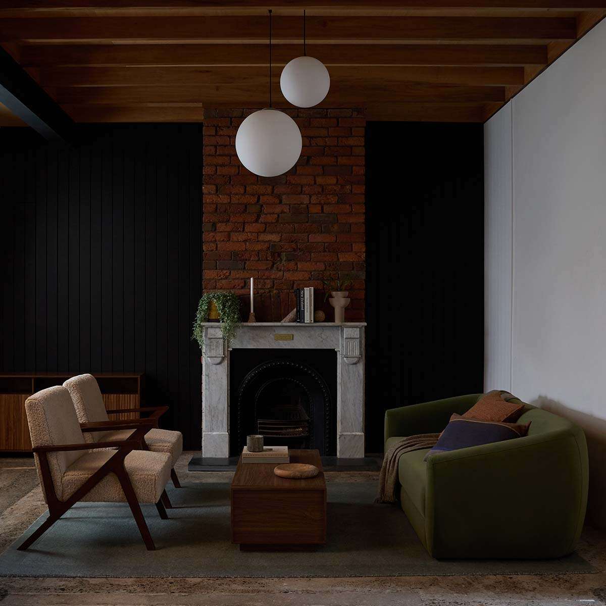Ray Teddy Occasional Chair - Beige/Walnut - Mocka New Zealand
