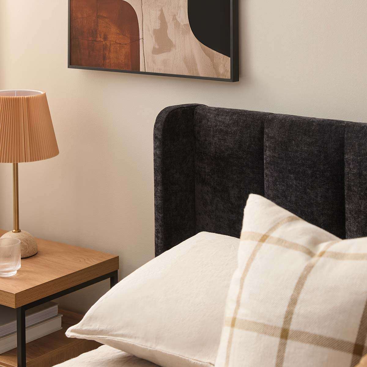 Quinn Queen Bed - Black - Mocka New Zealand