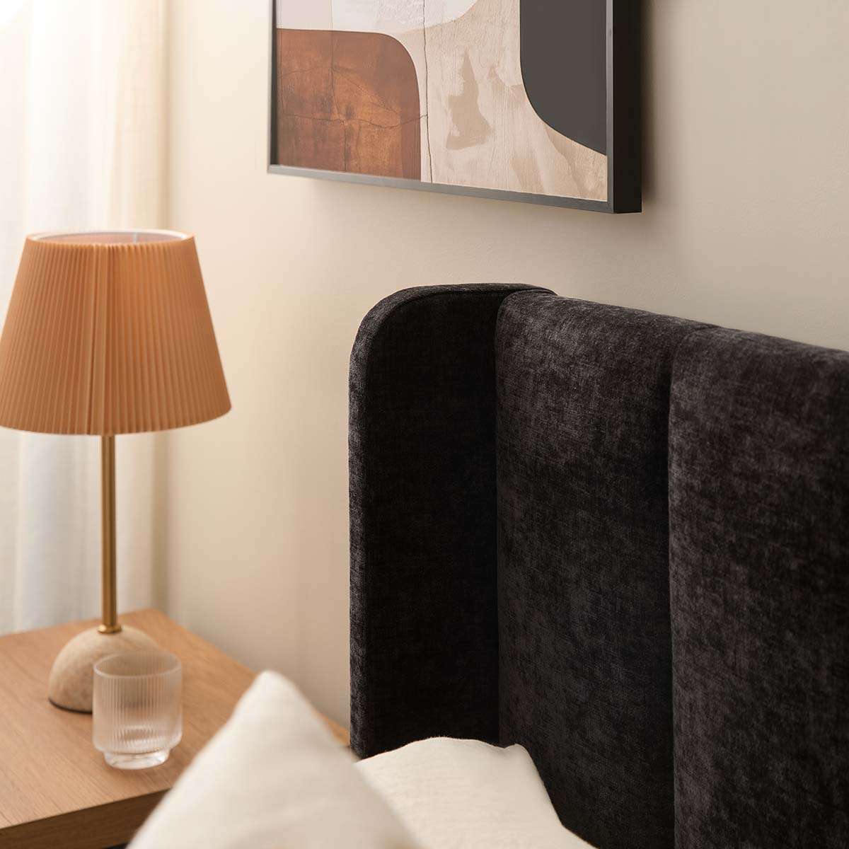 Quinn Queen Bed - Black - Mocka New Zealand
