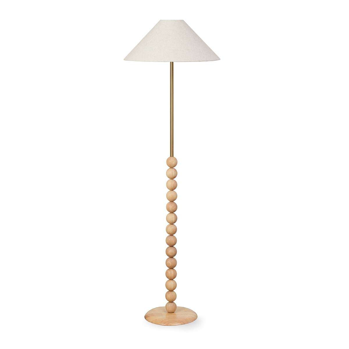 Skyla Sphere Wooden Ball Floor Lamp