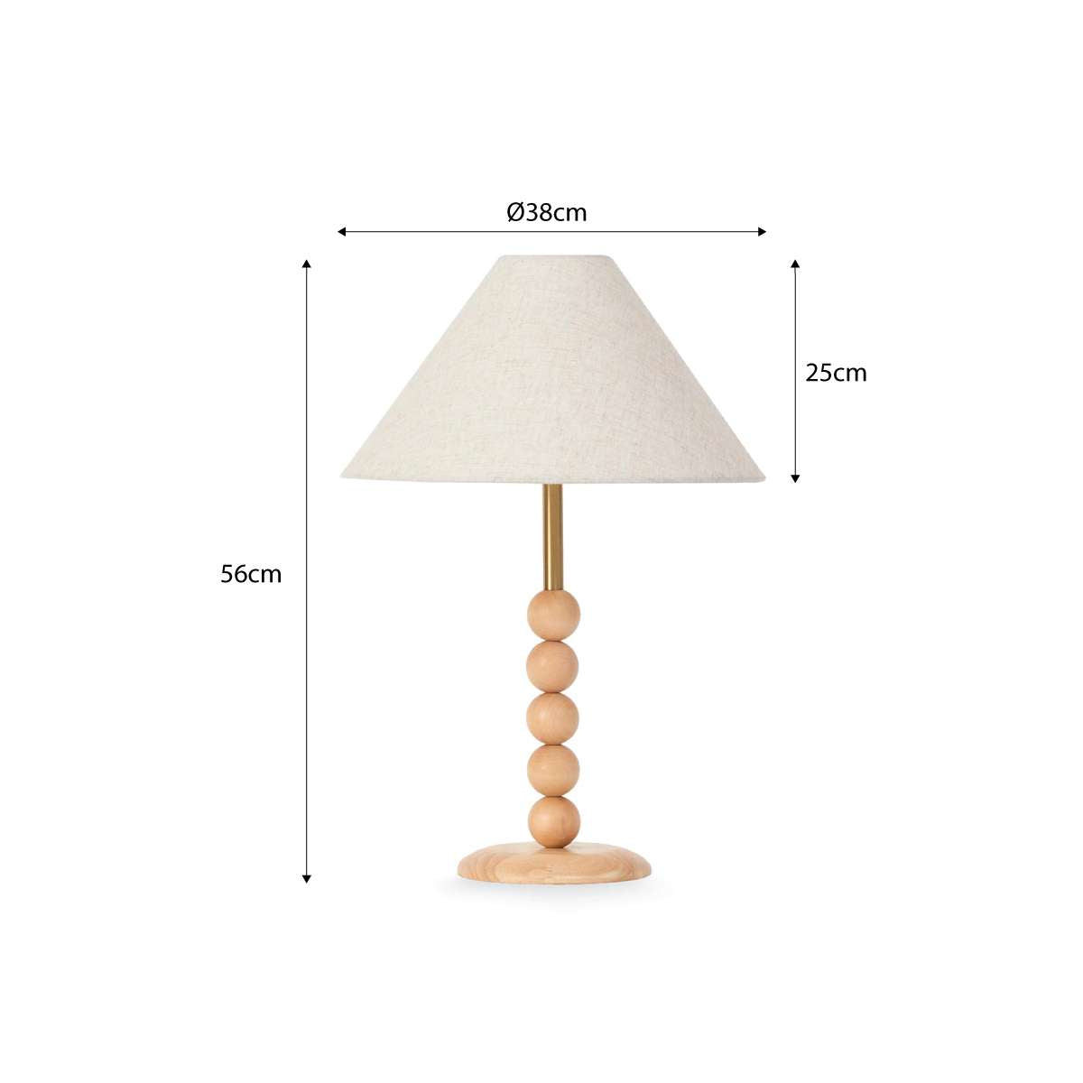 Skyla Sphere Wooden Ball Table Lamp
