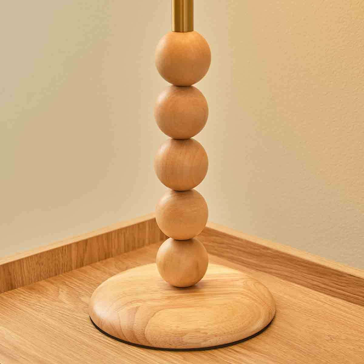 Skyla Sphere Wooden Ball Table Lamp