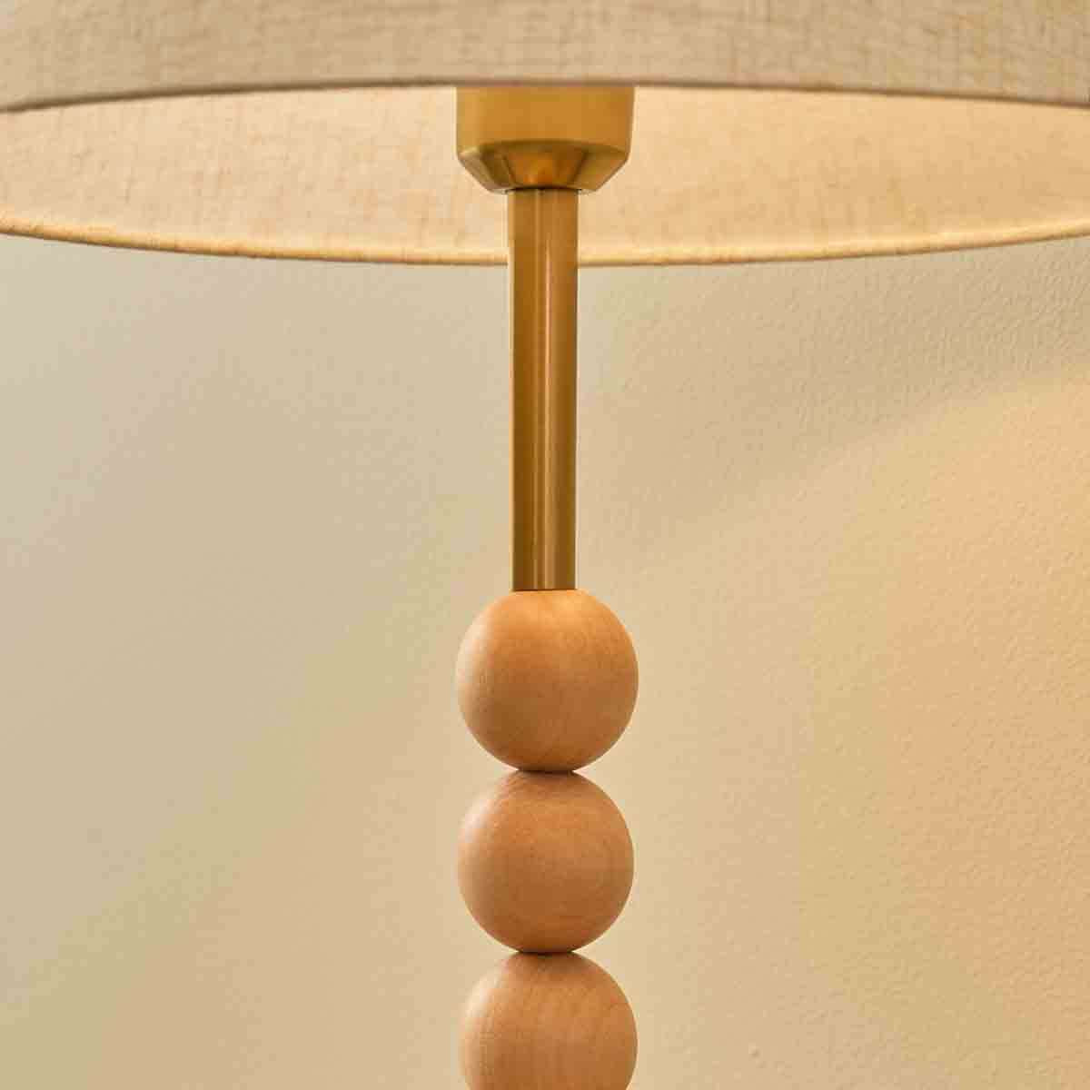 Skyla Sphere Wooden Ball Table Lamp