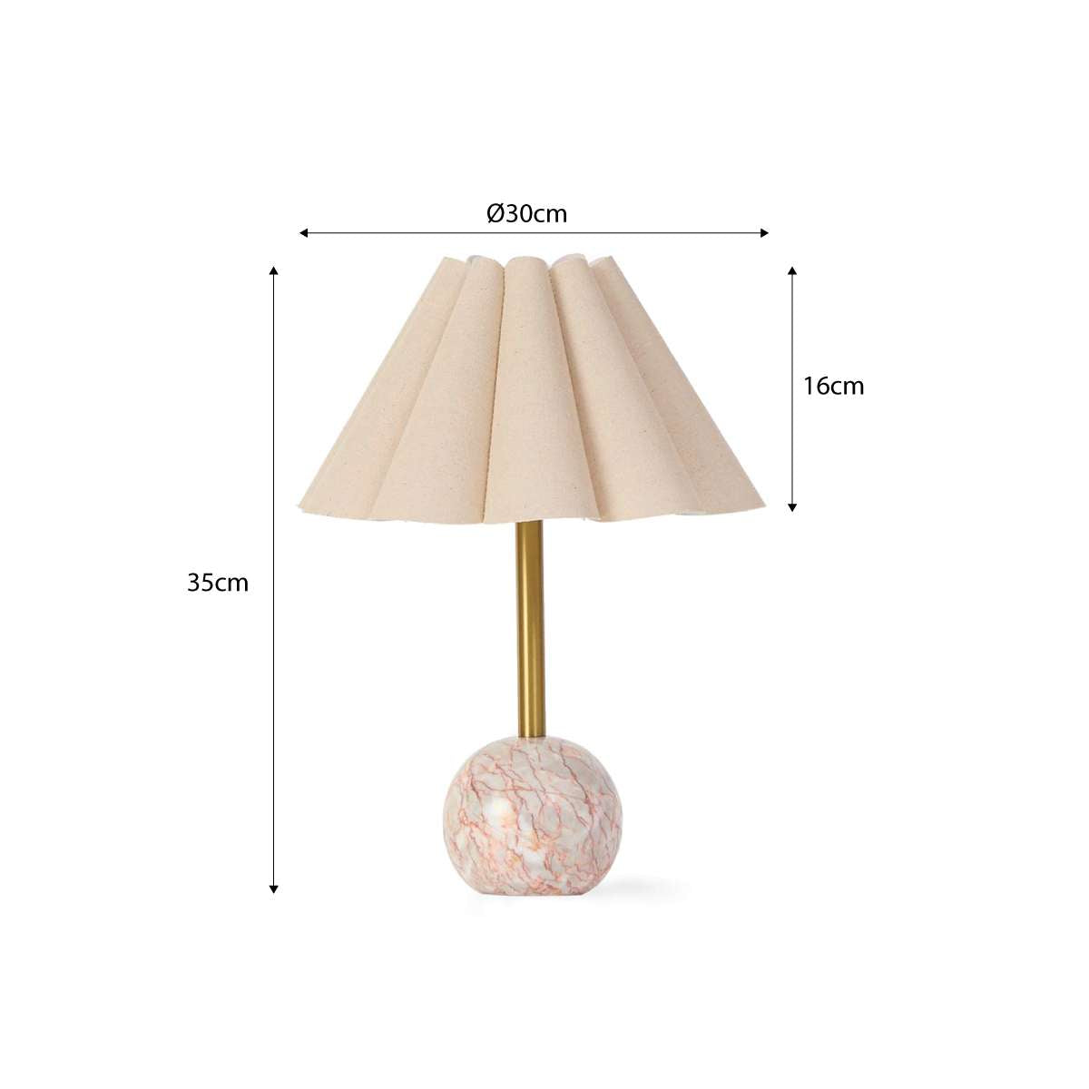 Sienna Solid Marble Base Table Lamp