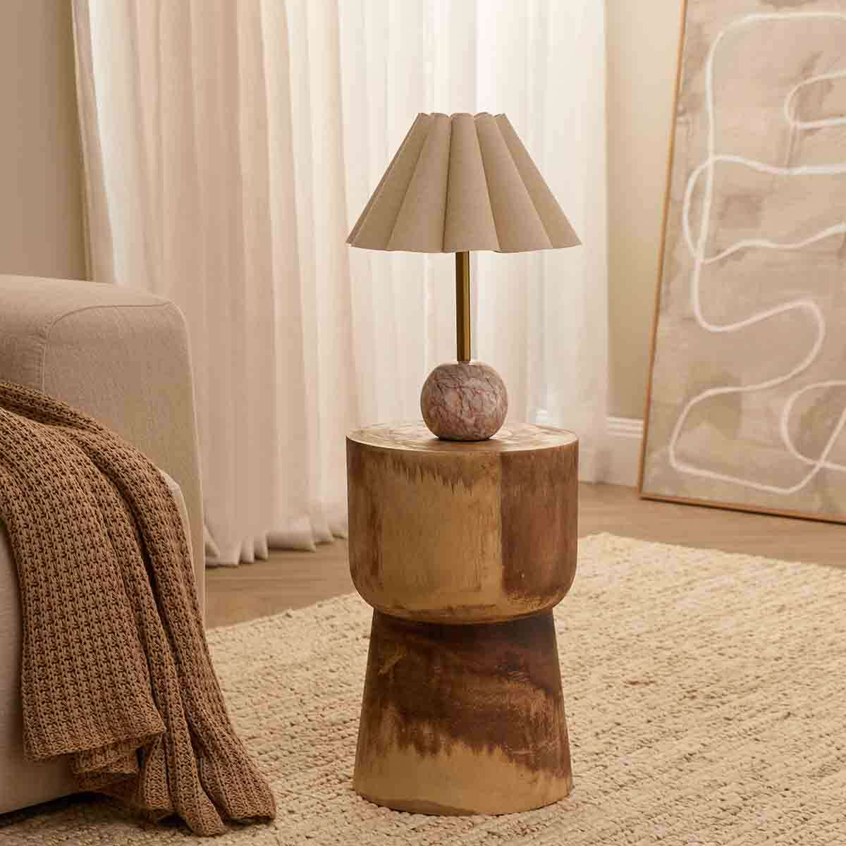 Sienna Solid Marble Base Table Lamp
