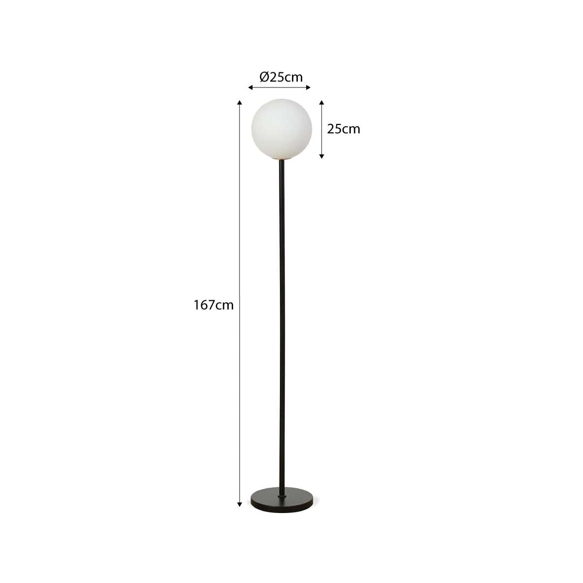White Sphere Floor Lamp