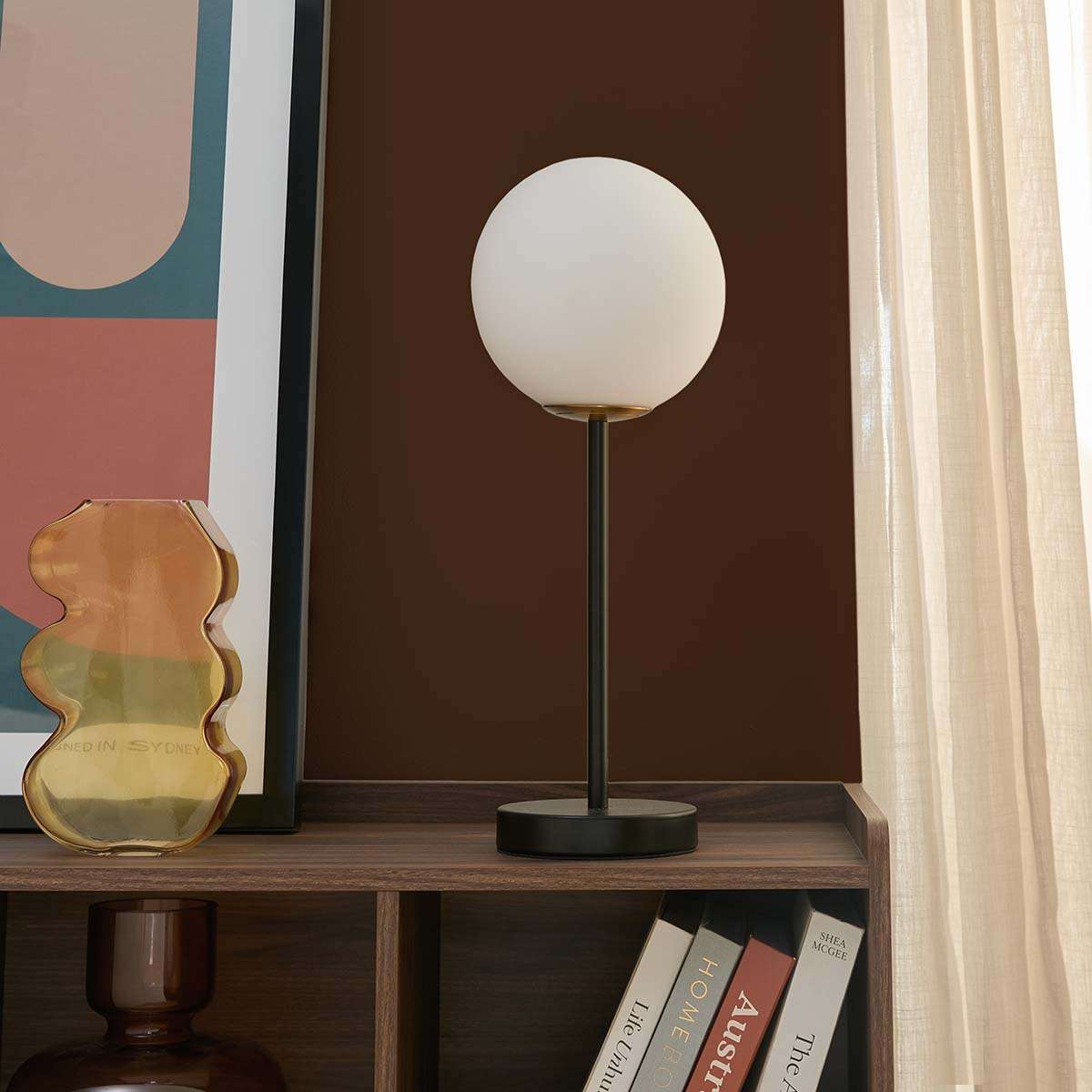 White Sphere Table Lamp