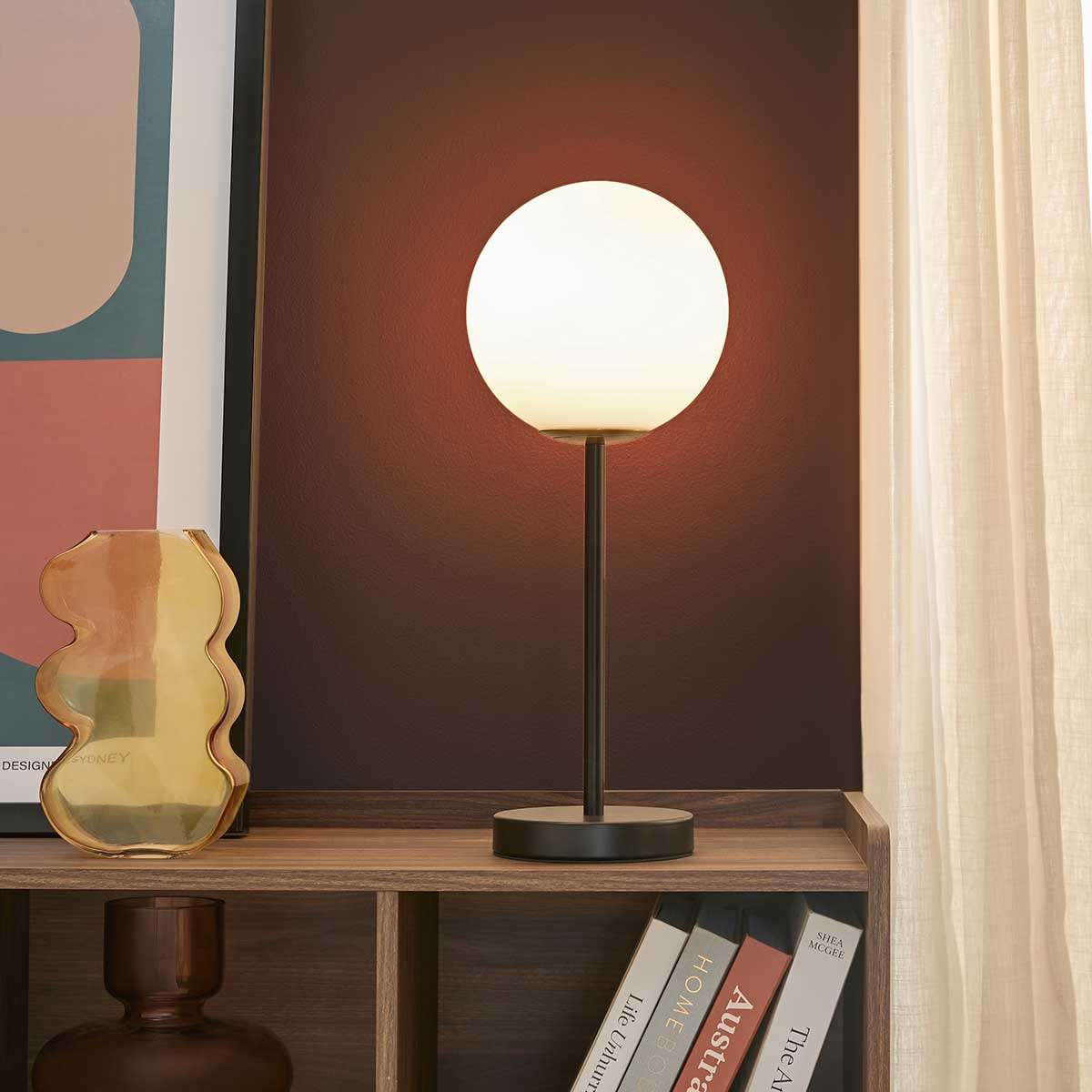White Sphere Table Lamp