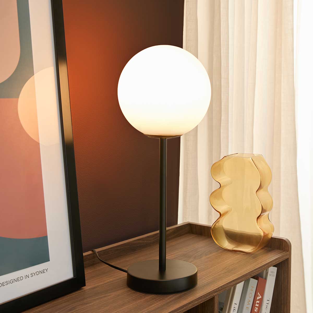 White Sphere Table Lamp