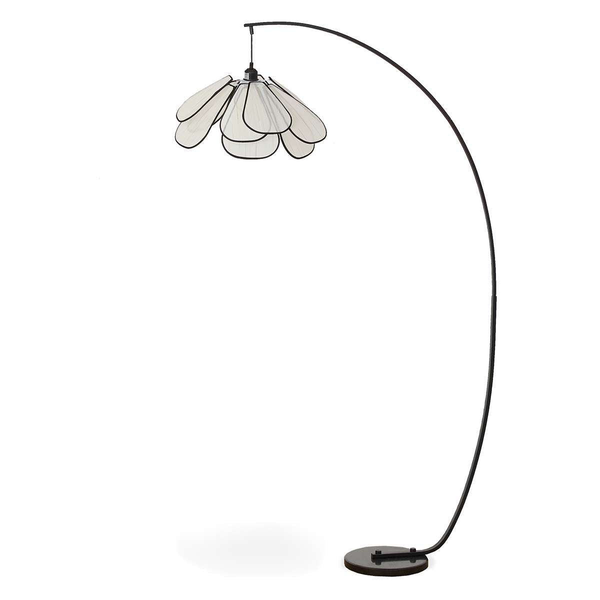 Petal Arched Marble Base Floor Lamp