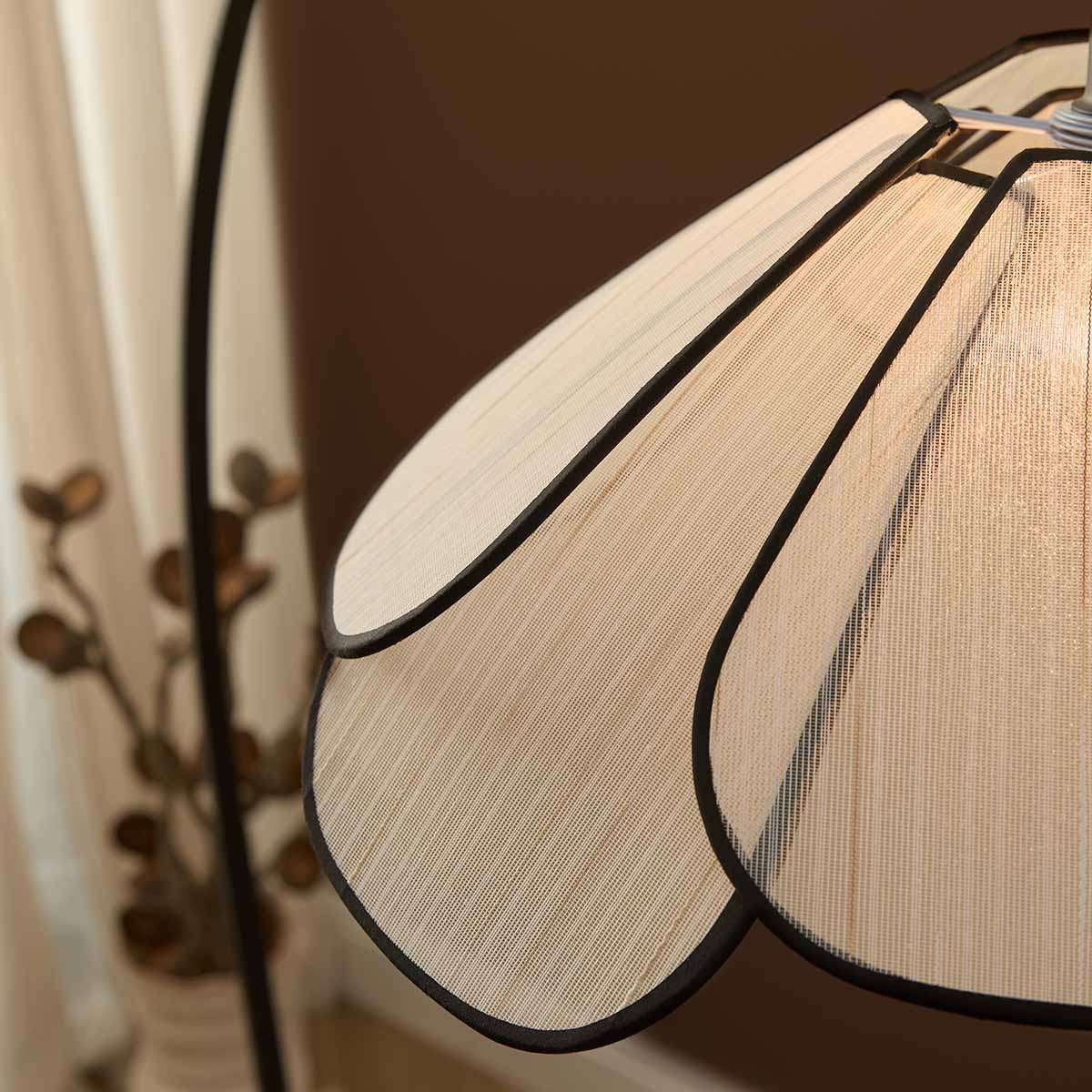Petal Arched Marble Base Floor Lamp