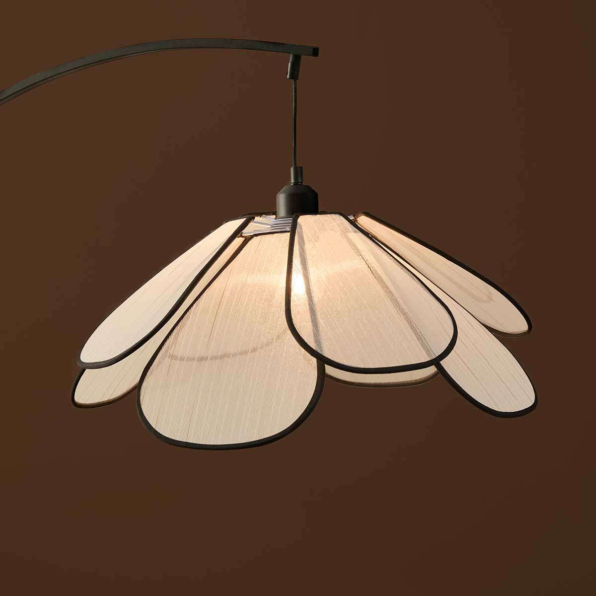 Petal Arched Marble Base Floor Lamp