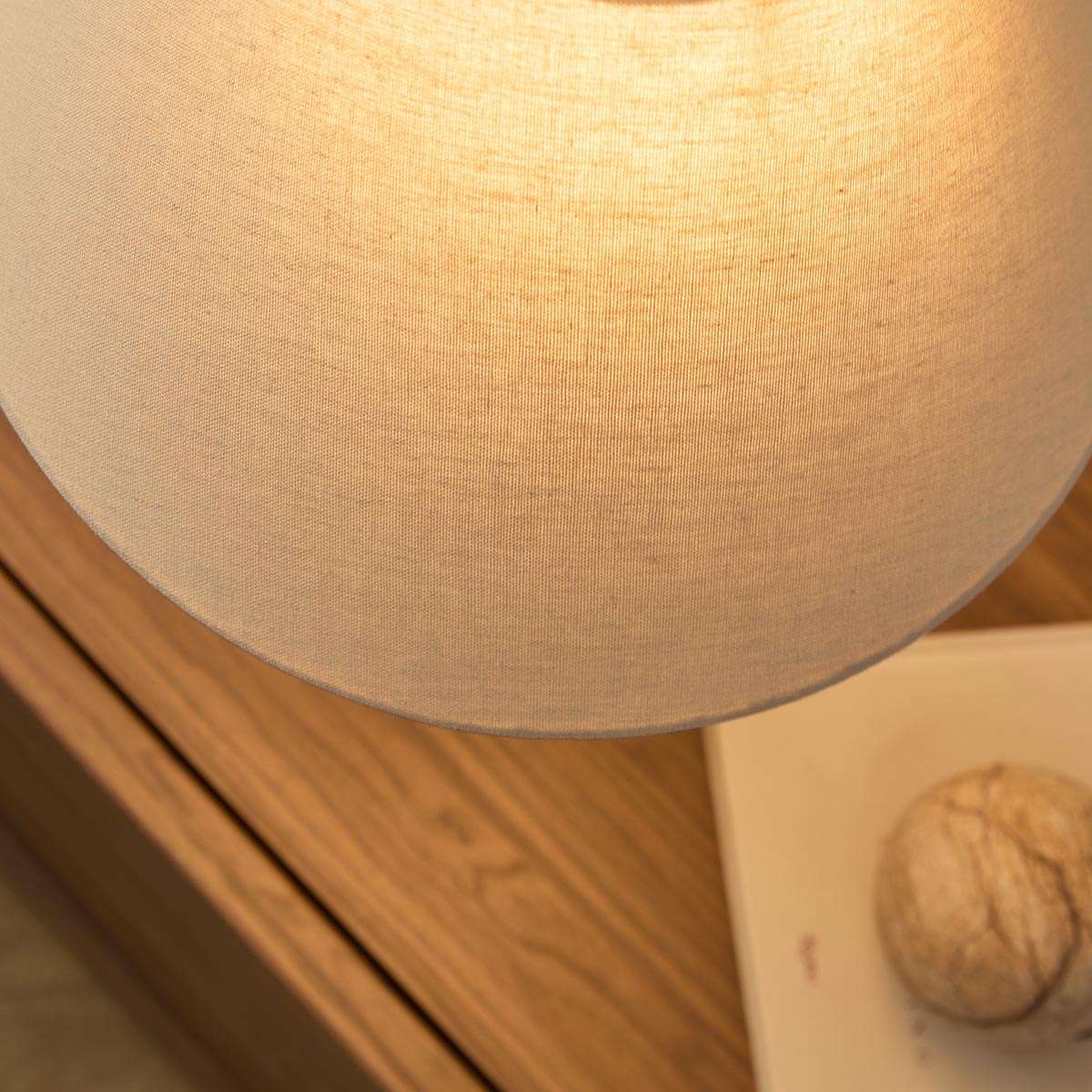 Travertine and Marble Table Lamp