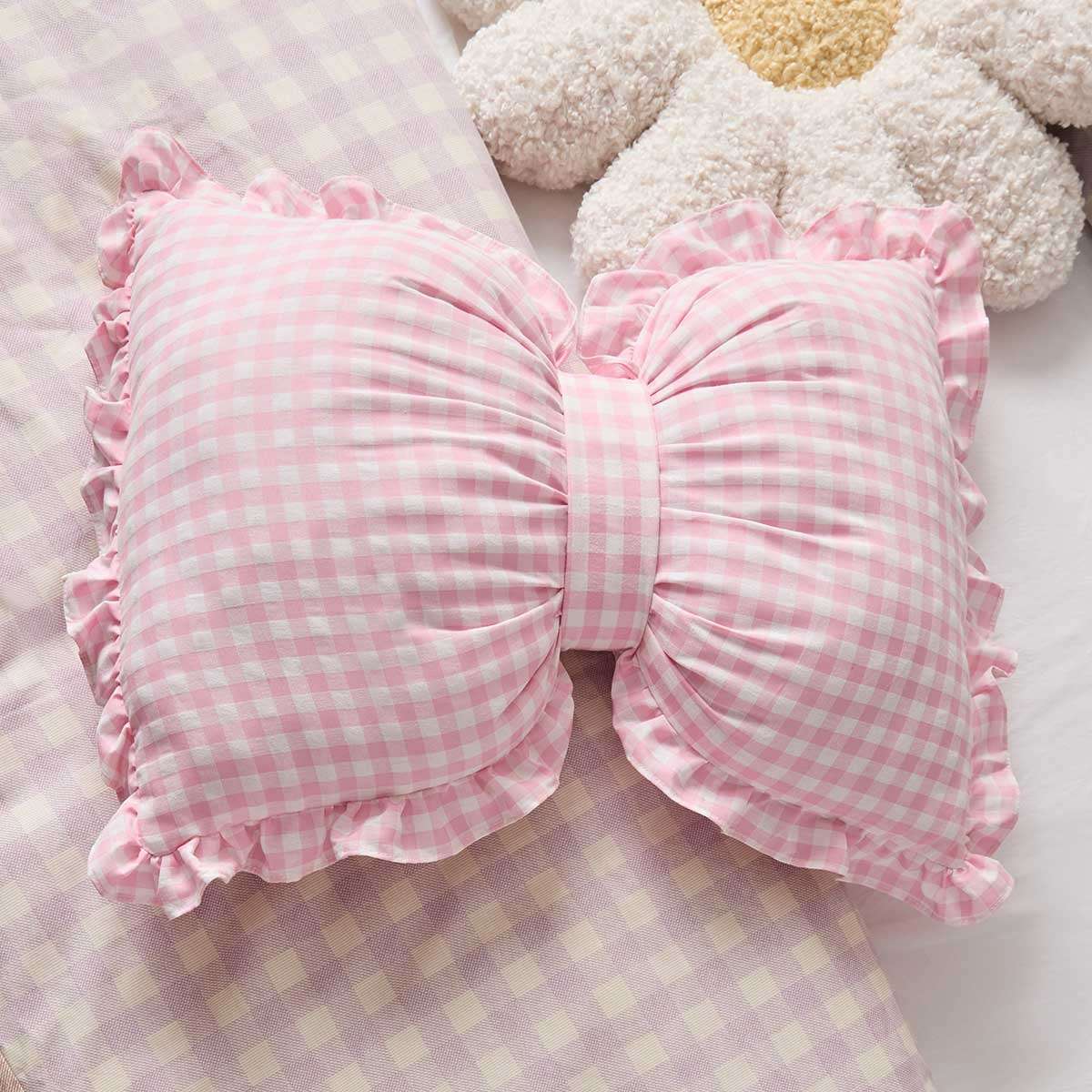 Bow Cushion Large - Pink - Mocka New Zealand