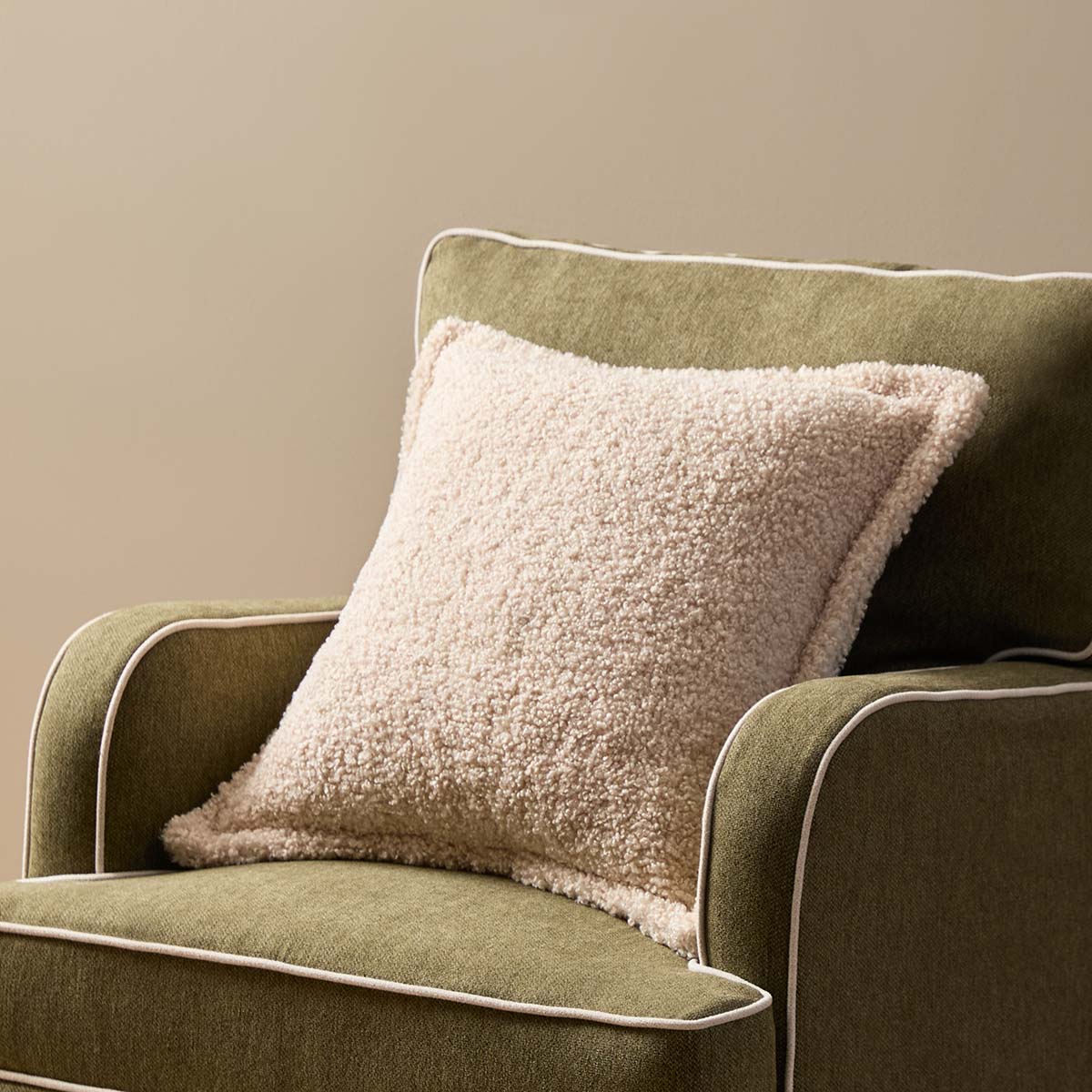 Frankie Sherpa Cushion 50cm - Cream - Mocka New Zealand