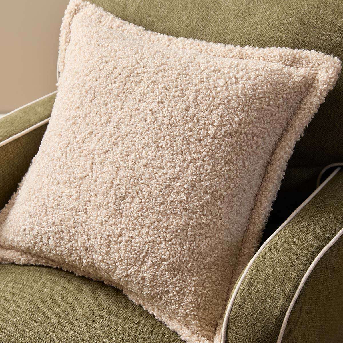 Frankie Sherpa Cushion 50cm - Cream - Mocka New Zealand