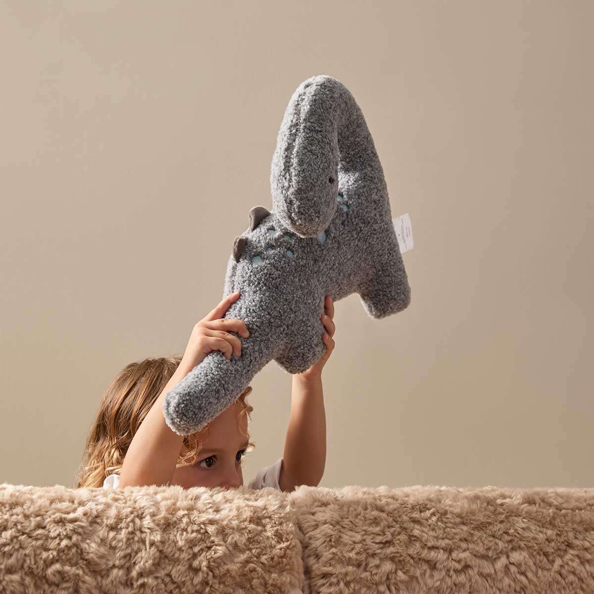 Dino Cushion - Mocka New Zealand