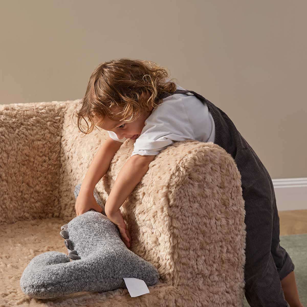 Dino Cushion - Mocka New Zealand