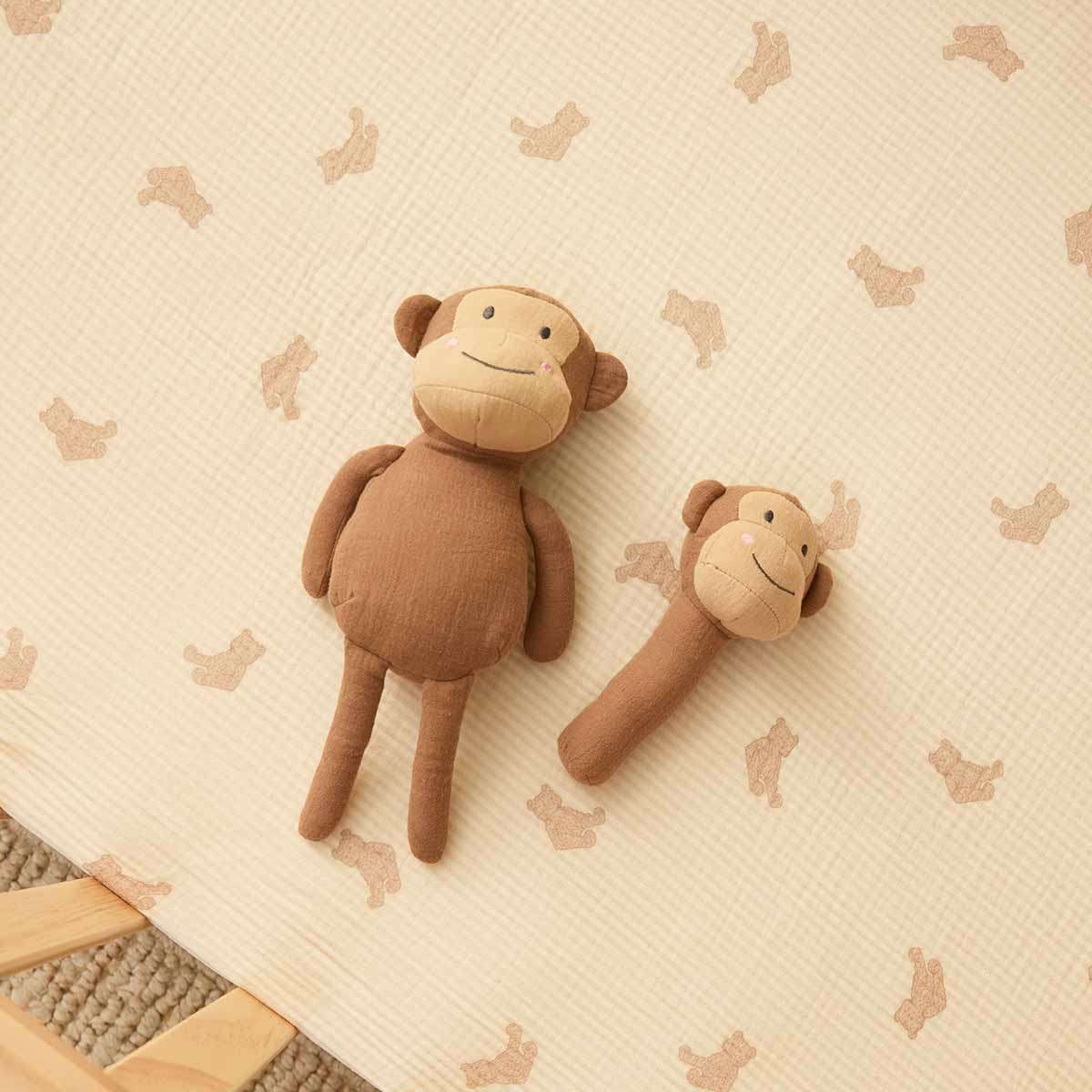 Soft Cotton Monkey Toy - Mocka New Zealand
