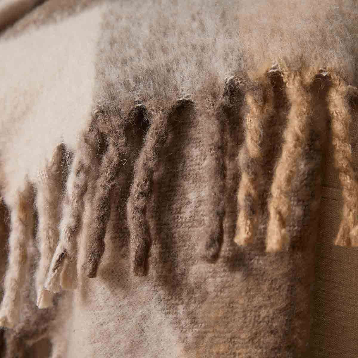 Mocka Check Throw Blanket - Beige - Mocka New Zealand