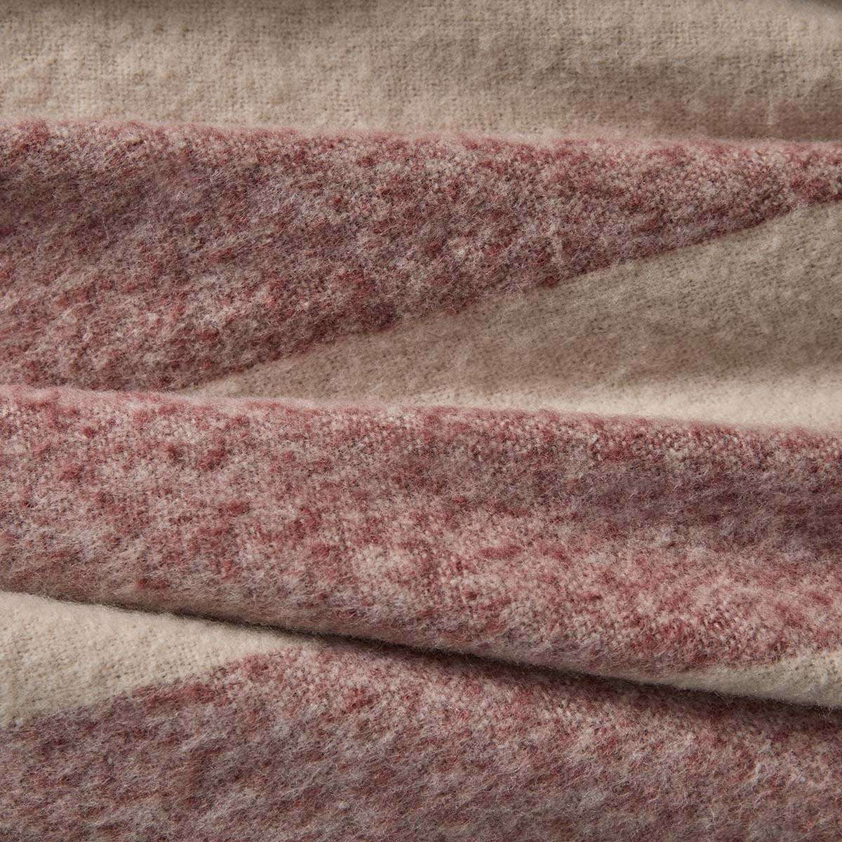 Mocka Stripe Throw Blanket - Raspberry and White Chocolate - Mocka New Zealand