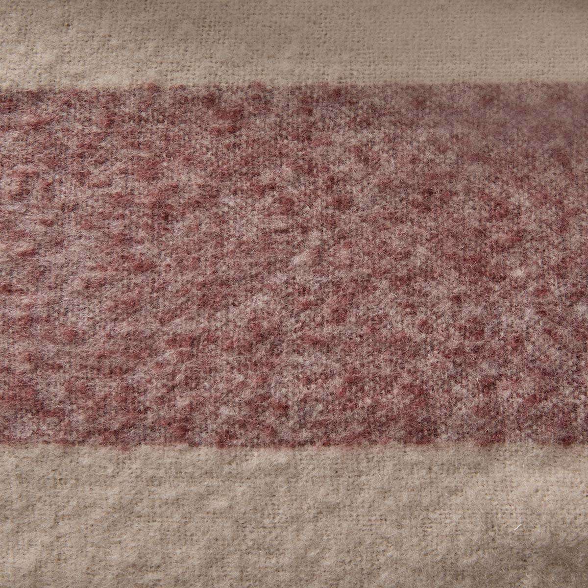 Mocka Stripe Throw Blanket - Raspberry and White Chocolate - Mocka New Zealand