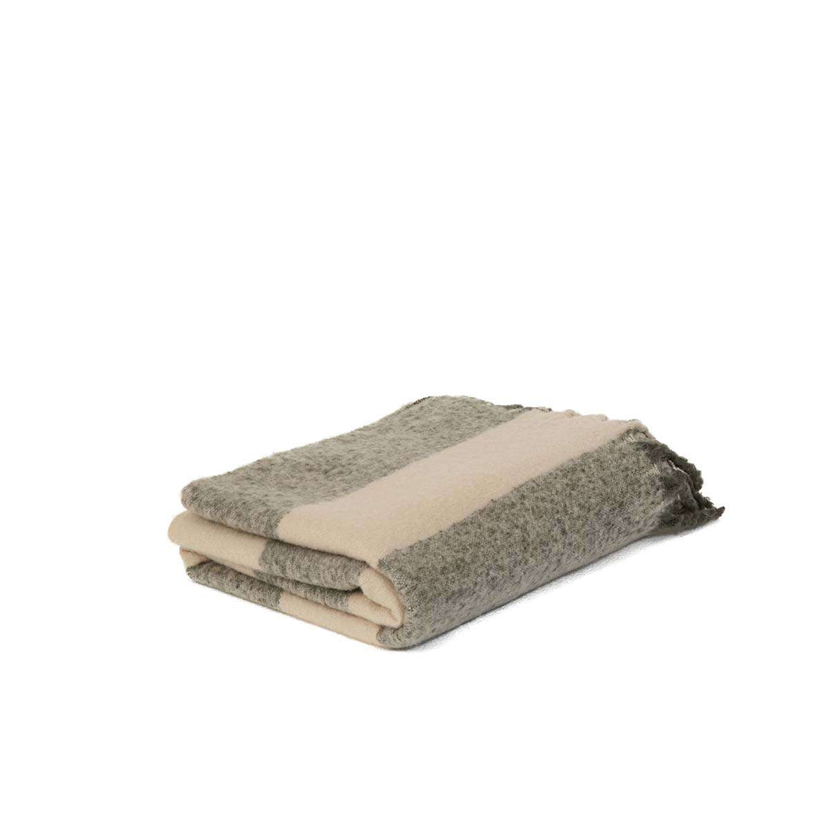 Mocka Stripe Throw Blanket - Olive - Mocka New Zealand