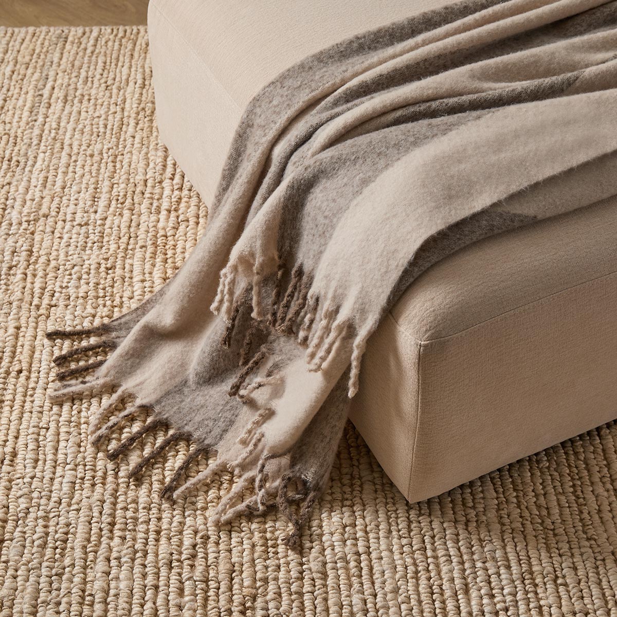 Mocka Stripe Throw Blanket - Mocha - Mocka New Zealand