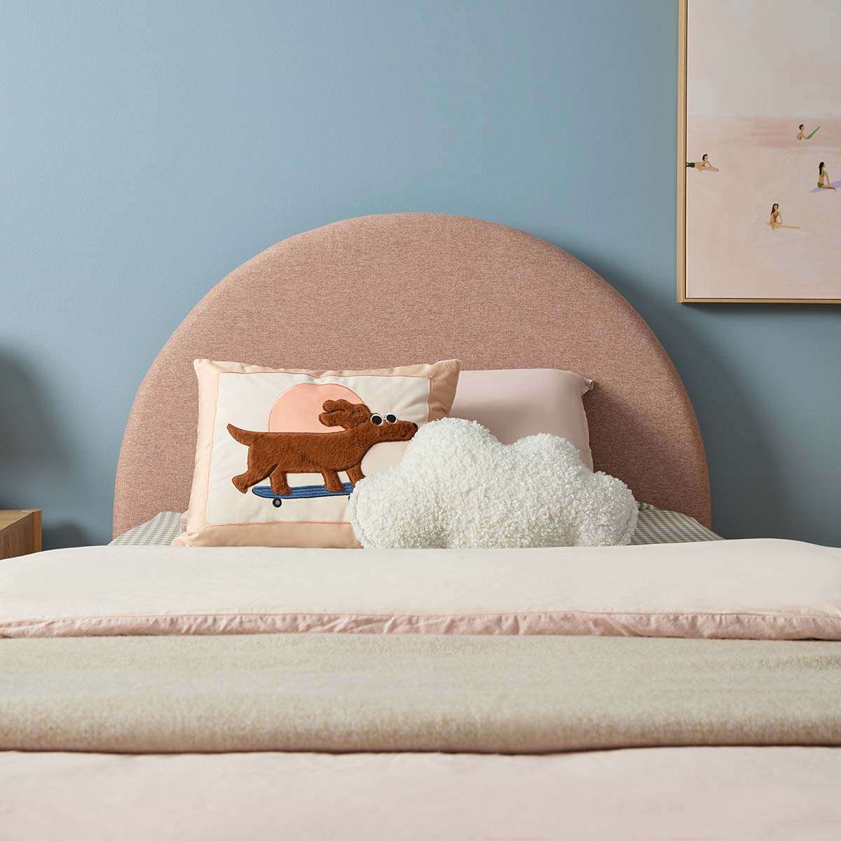 Amelie King Single Bed - Pink