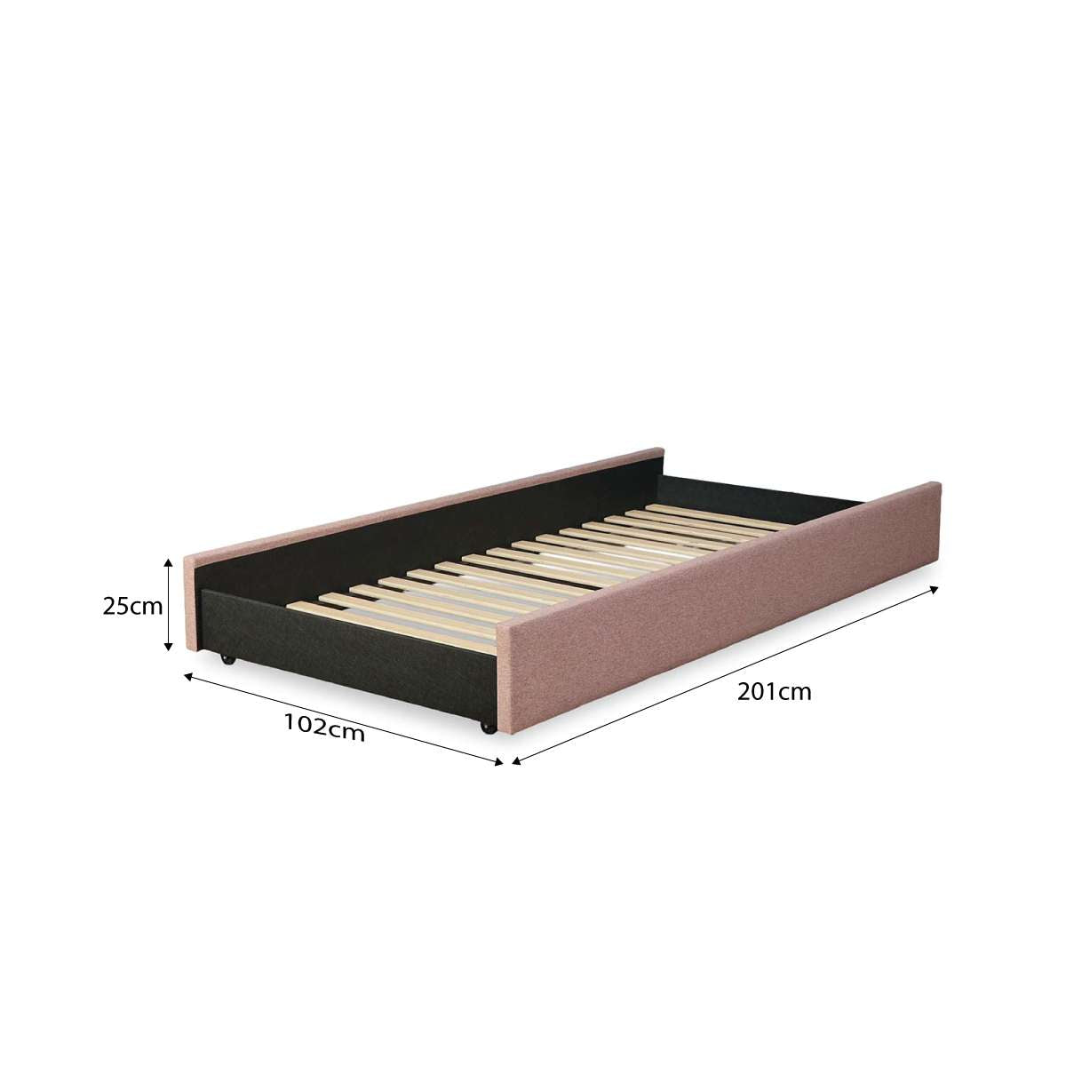 Amelie Single Trundle Bed - Pink