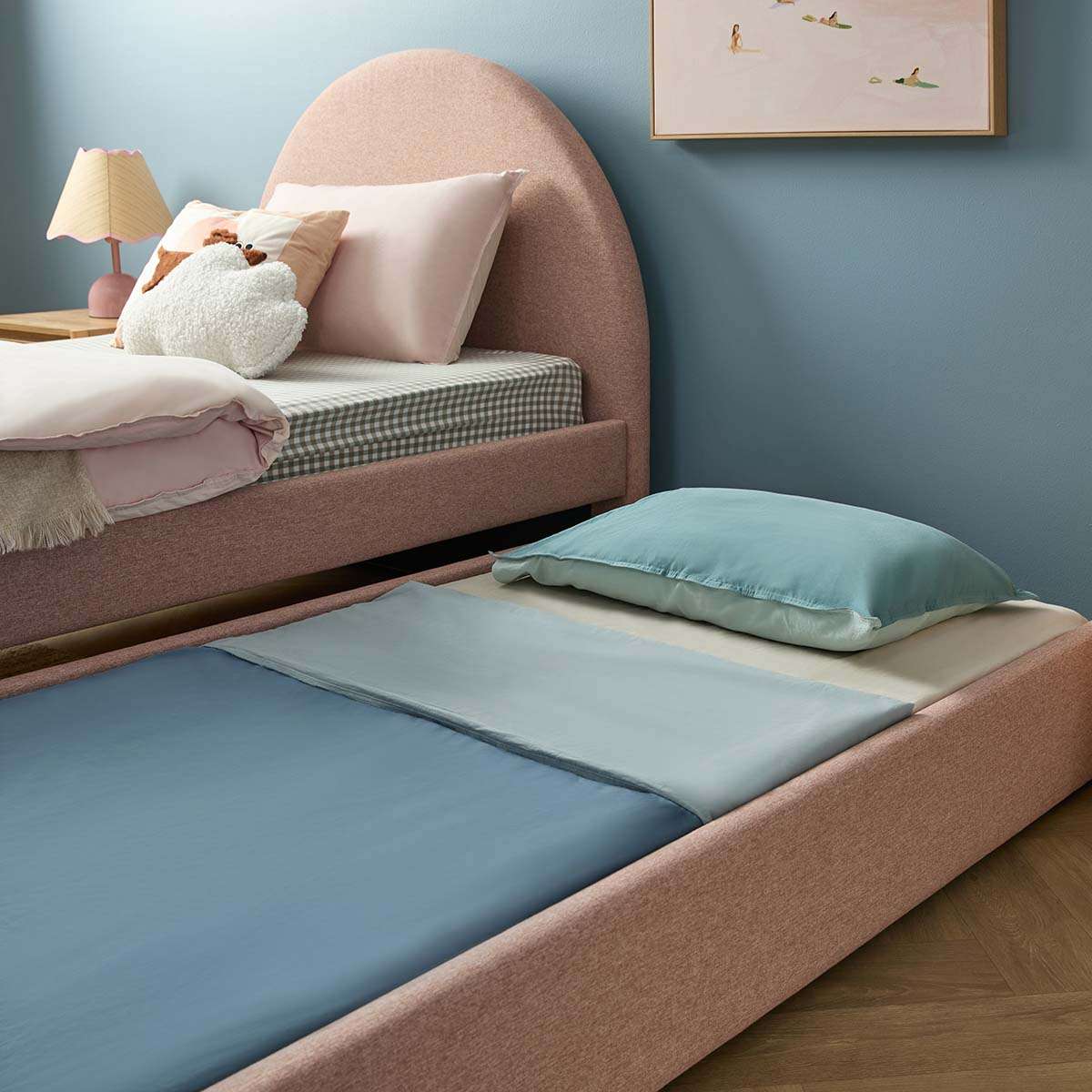 Amelie Single Trundle Bed - Pink