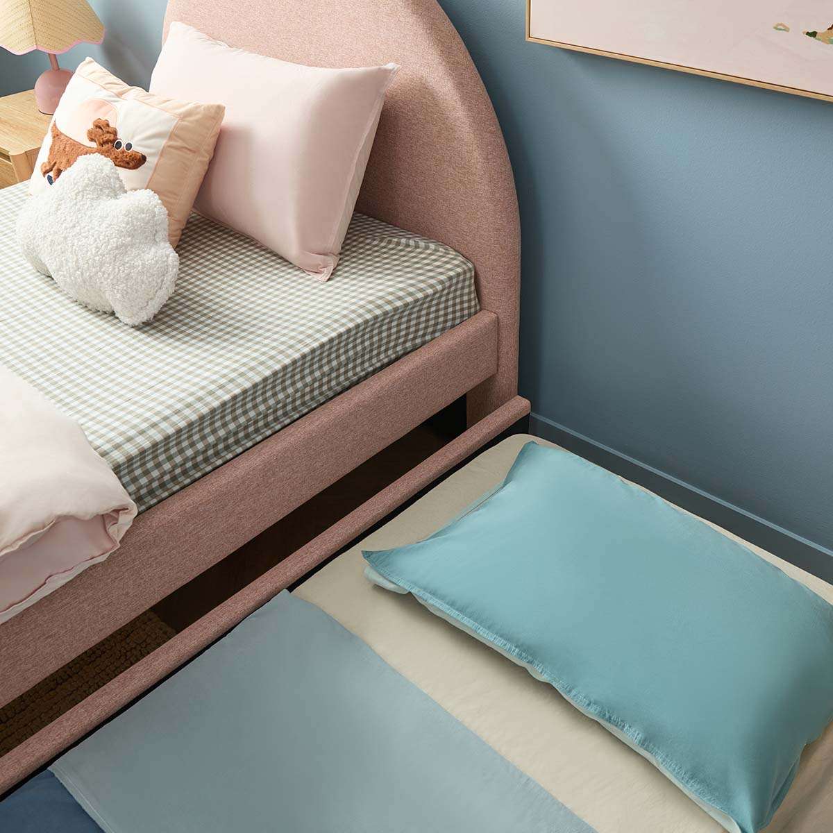 Amelie Single Trundle Bed - Pink