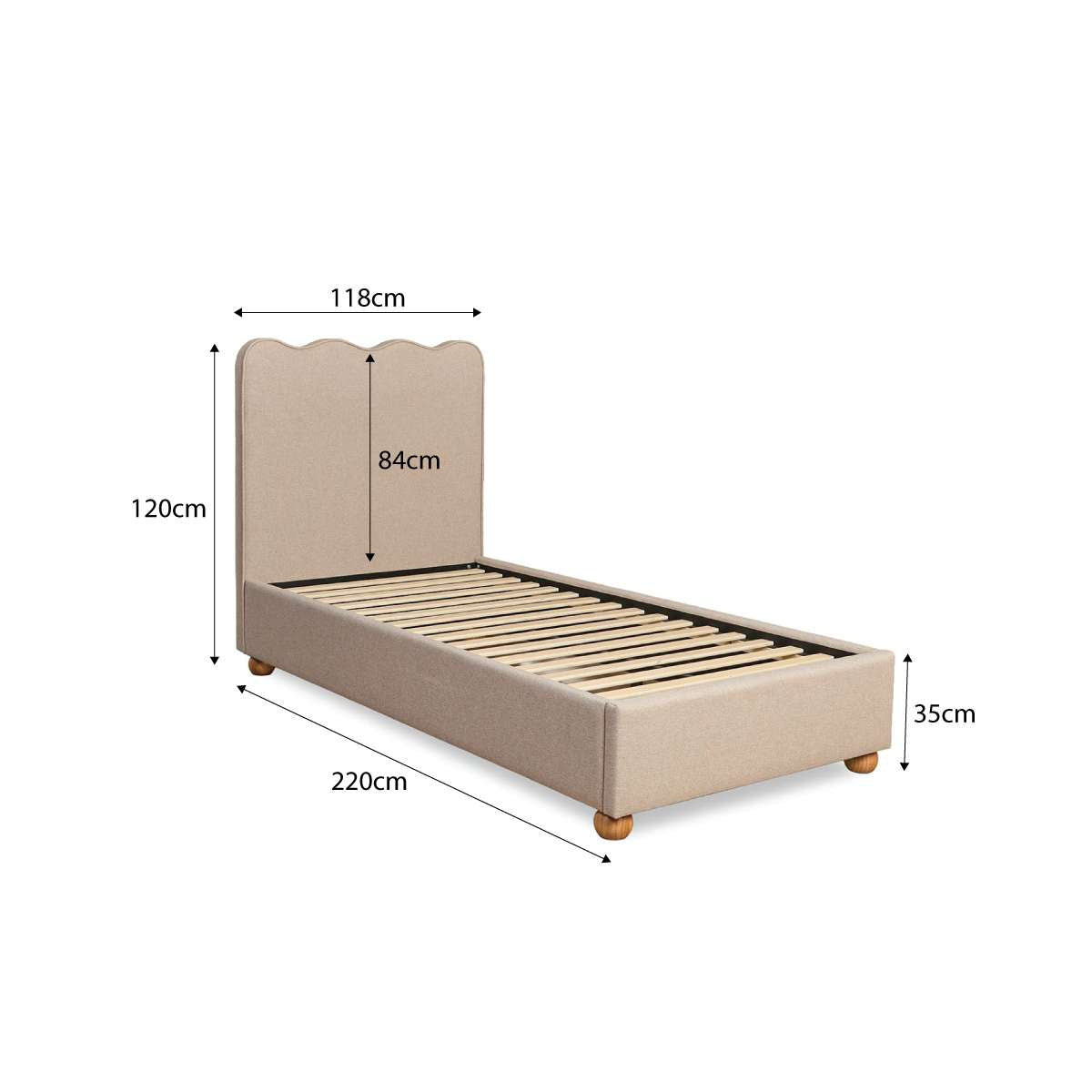 Waverley King Single Bed + Mocka Mattress Bundle
