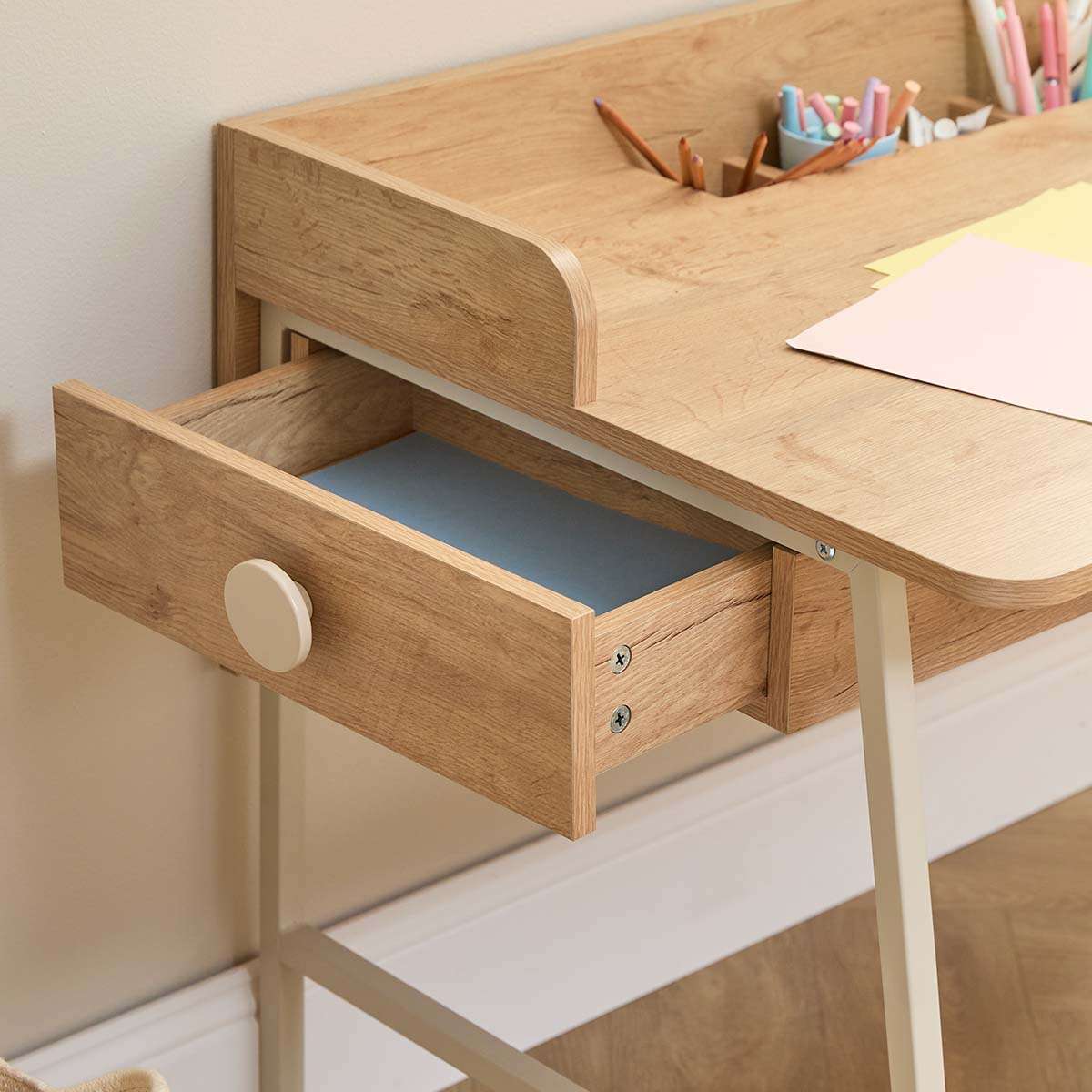 Spotty Craft Table And Stool Set - Cream - Mocka New Zealand
