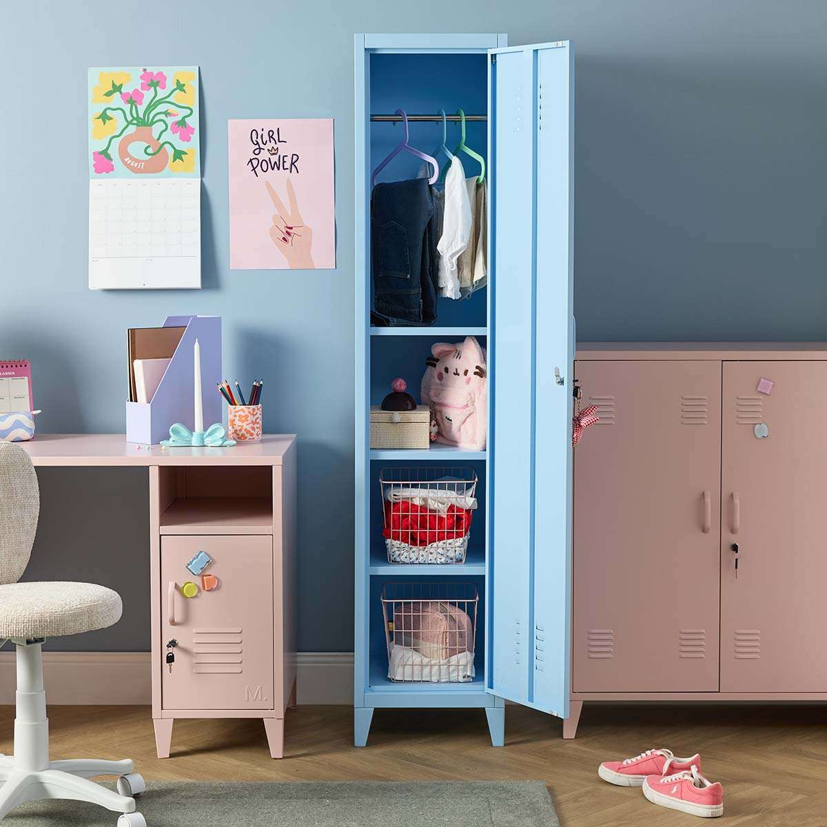 Mocka Original Locker Wardrobe - Single - Powder Blue