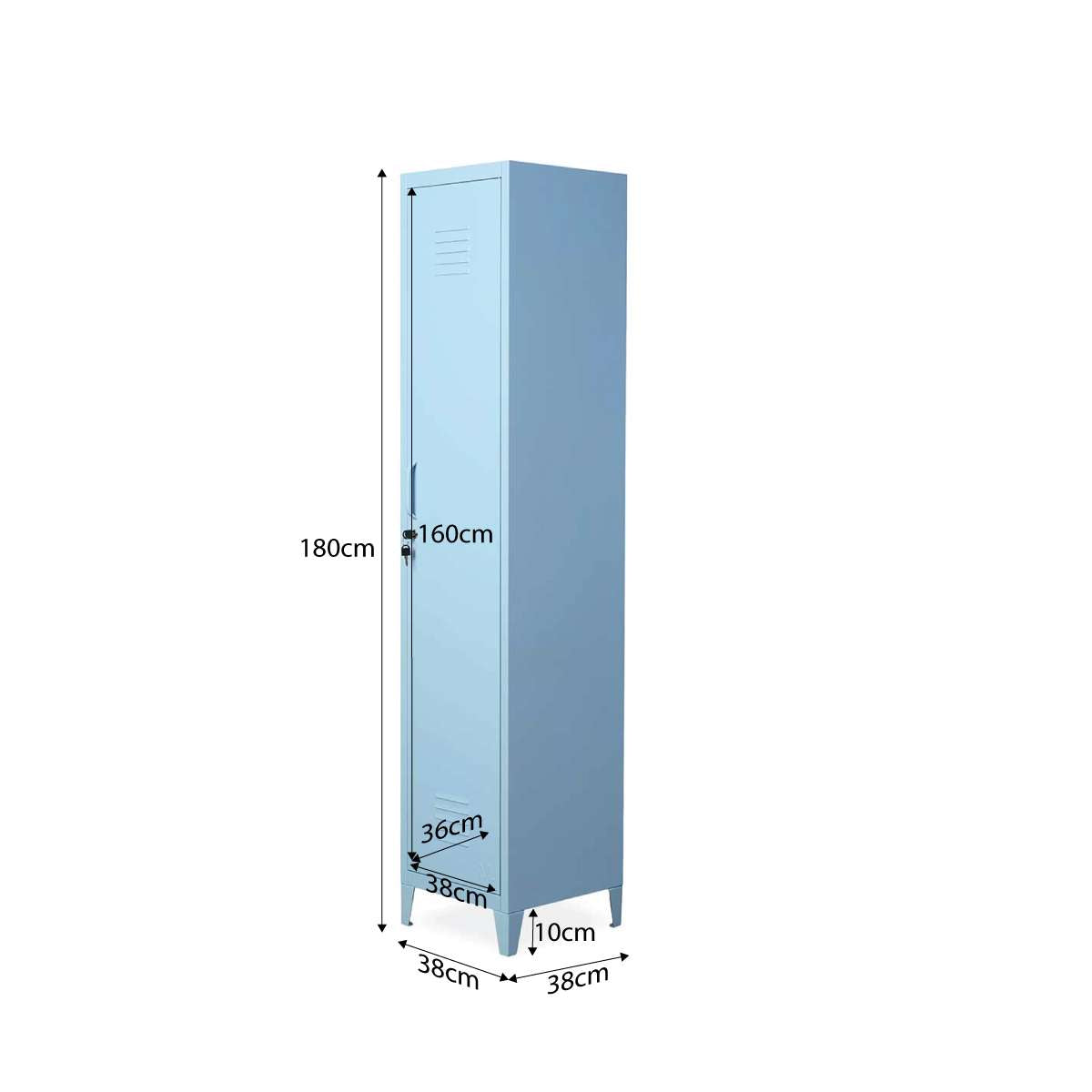 Mocka Original Locker Wardrobe - Single - Powder Blue