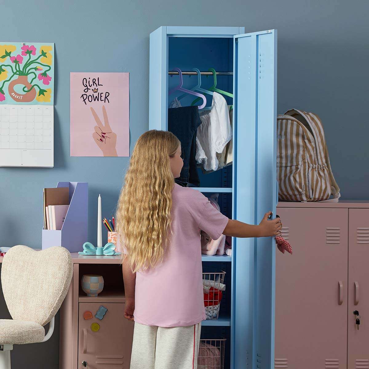 Mocka Original Locker Wardrobe - Single - Powder Blue