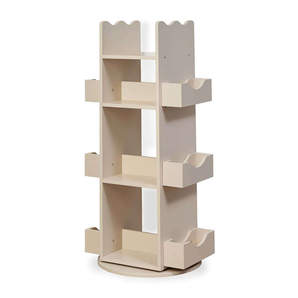 Theo Rotating Bookshelf - Beige