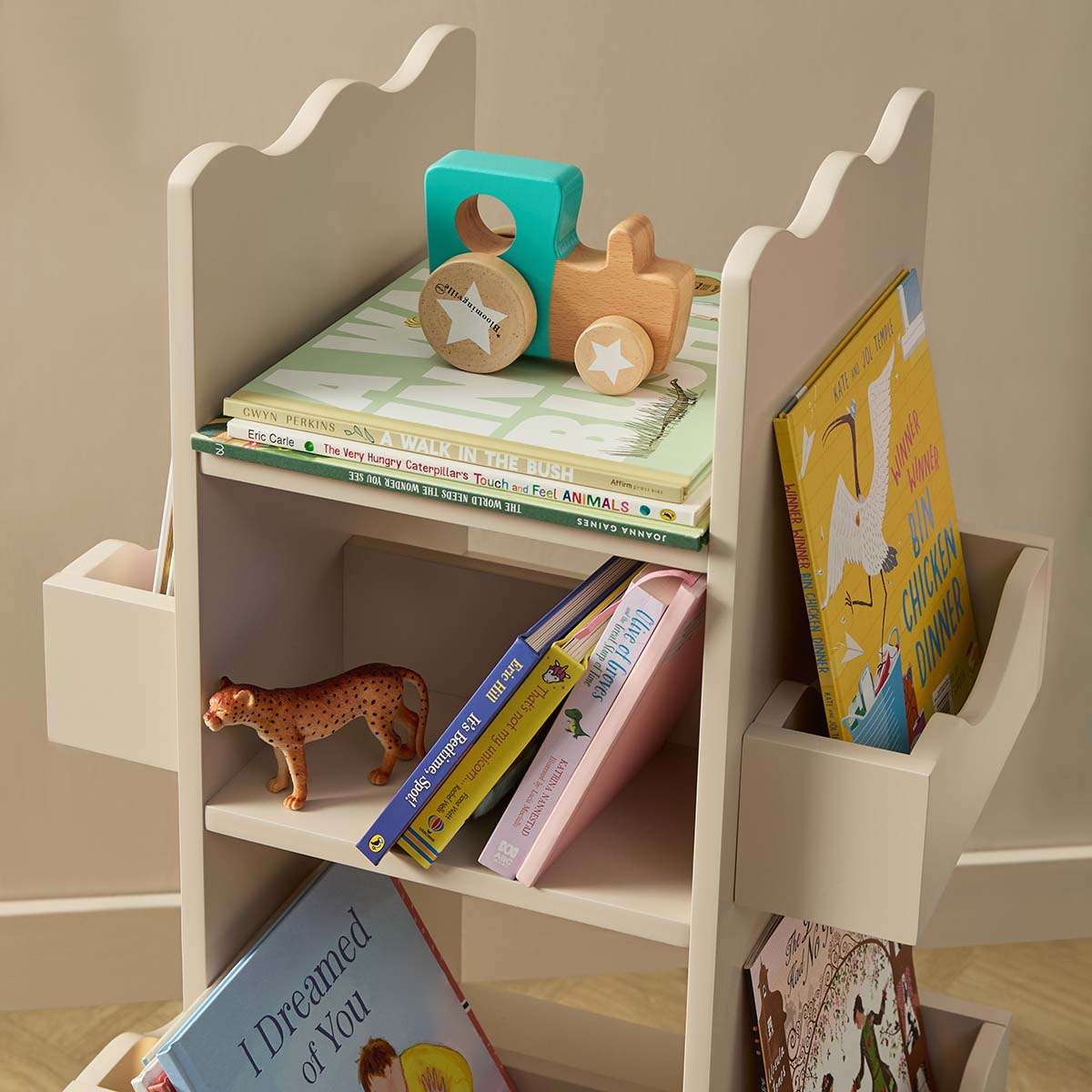 Theo Rotating Bookshelf - Beige