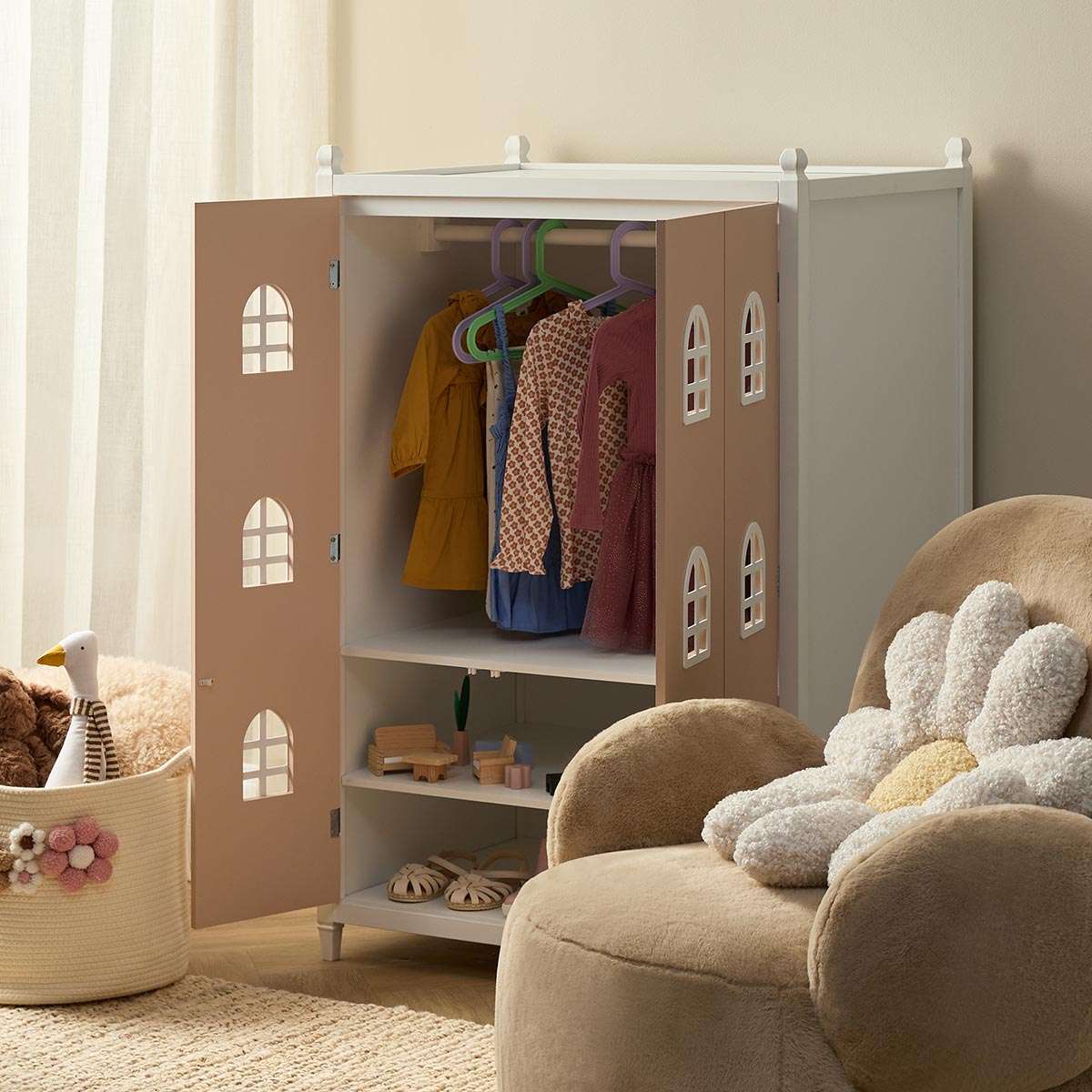 Dollhouse Wardrobe - Pink - Mocka New Zealand
