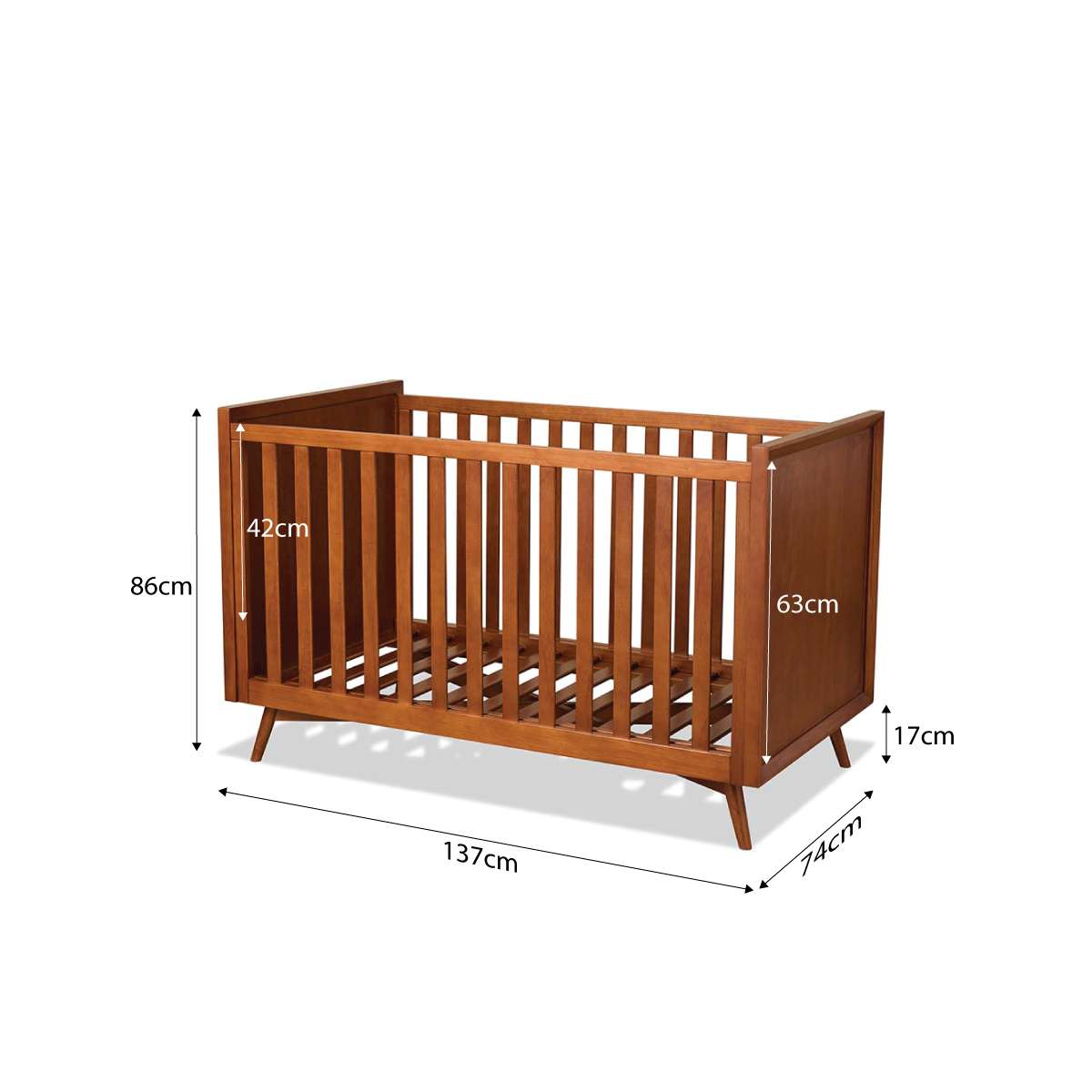 Marlow Mid-Century Cot - Walnut