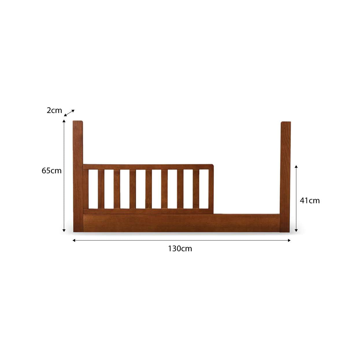 Marlow Cot Toddler Bed Half Frame - Walnut