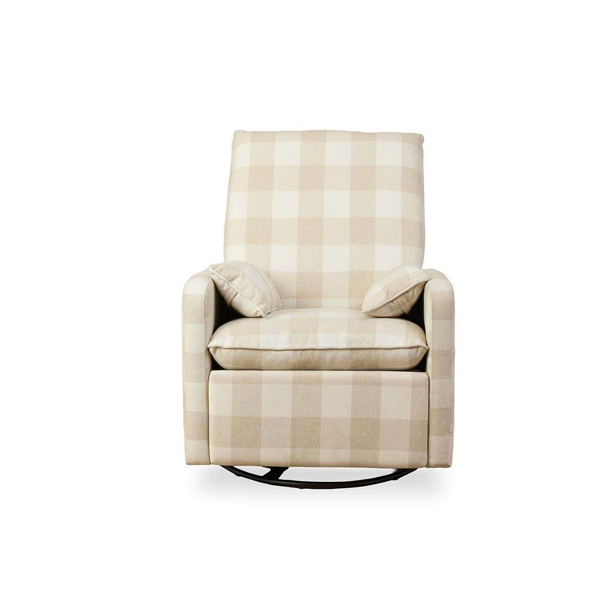 Penny Gingham Recliner And Swivel Chair - Cream