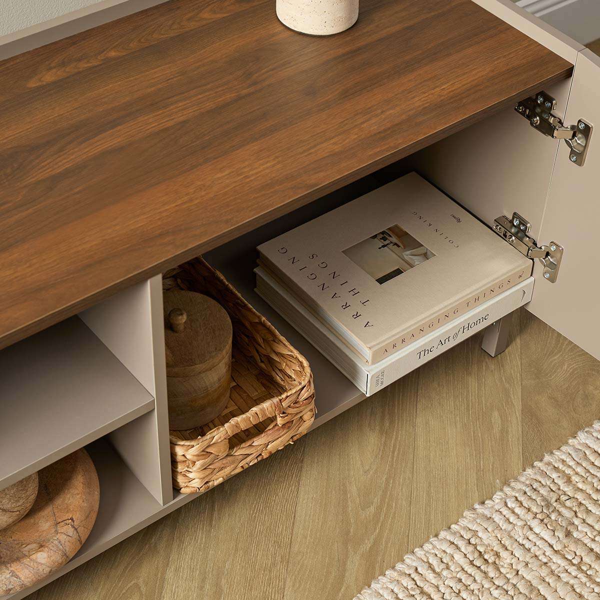 Murphy Entertainment Unit - Stone/Walnut