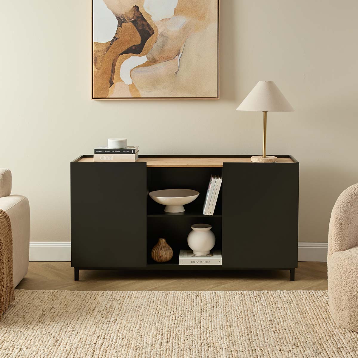 Murphy Buffet - Black/Natural