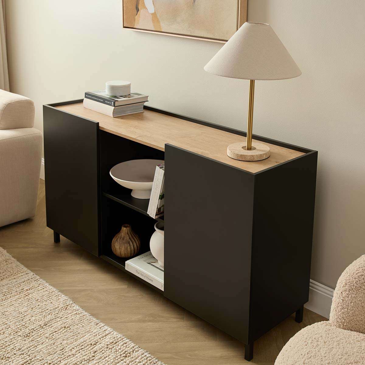 Murphy Buffet - Black/Natural