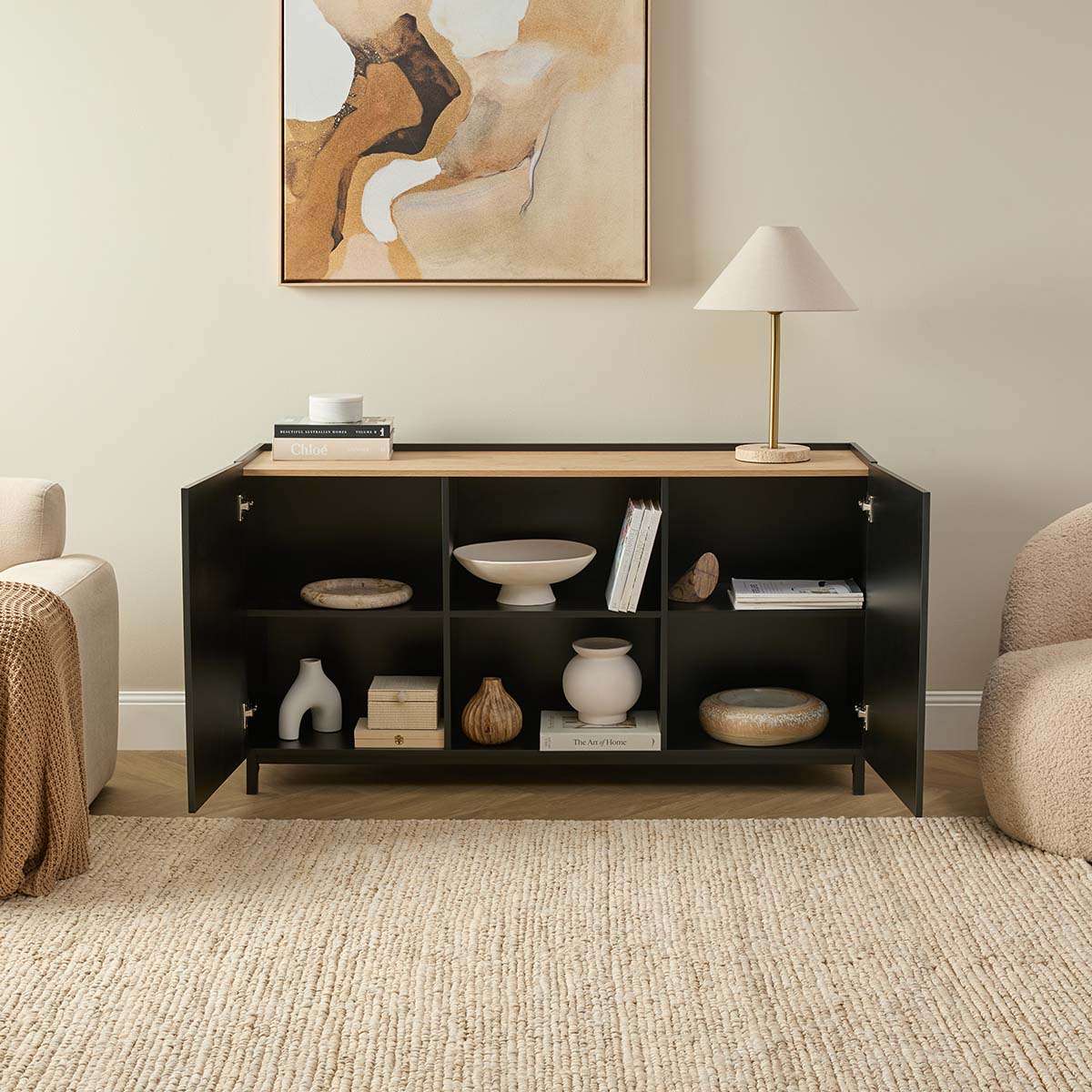 Murphy Buffet - Black/Natural