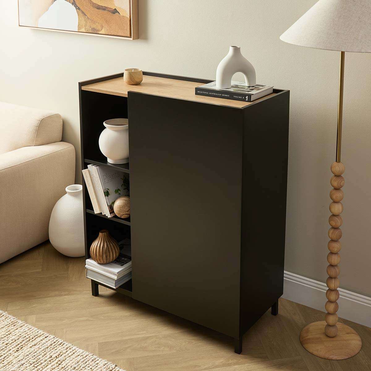 Murphy Cabinet - Black/Natural