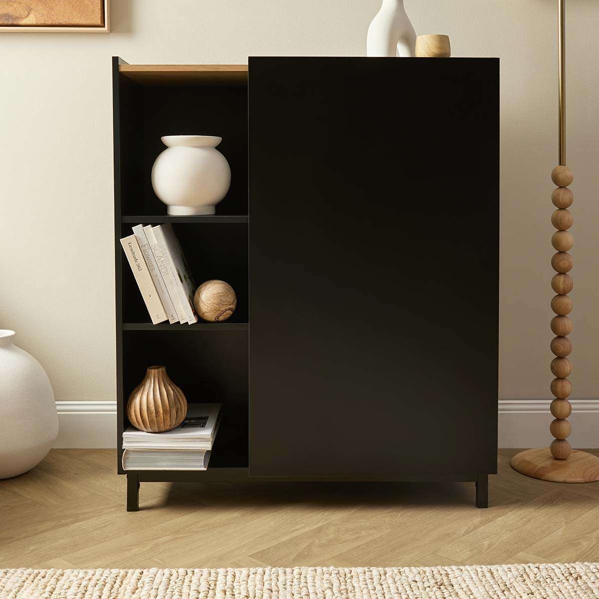 Murphy Cabinet - Black/Natural
